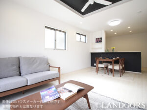 建売住宅の施工例｜モデル家具付きリビング（名古屋市）｜東栄住宅（ブルーミングガーデン）